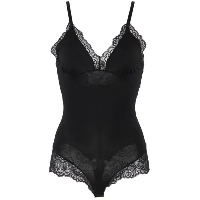 Black Teddy Bear with Floral Lace Detail S/M – Subblime