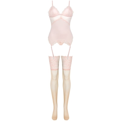 Persinne Peach Set Korset + Höschen + Strümpfe | Livco Corsetti Fashion