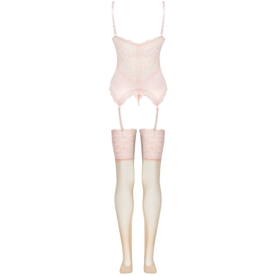 Persinne Peach Set Korset + Höschen + Strümpfe | Livco Corsetti Fashion