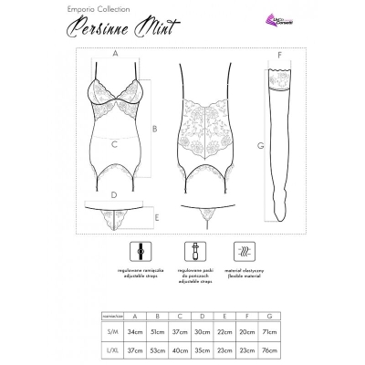 Persinne Mit Emporio Set Korsett + Höschen + Strümpfe | Livco Corsetti Fashion