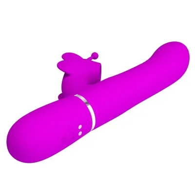 Rabbitvibrator 4 In 1 Schmetterling Fuchsia | Pretty Love