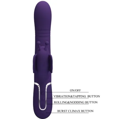 Kaninchenvibrator 4 In 1 Schmetterling Lila | Pretty Love