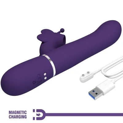 Kaninchenvibrator 4 In 1 Schmetterling Lila | Pretty Love