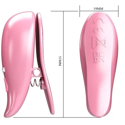 Leaf Vibrierende Nippelklemmen Rosa – Pretty Love