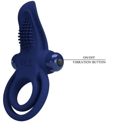 Bronson Double Ring with Vibration Blue – Pretty Love