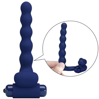 Ajmal Vibrating Ring with Plug, Blue – Pretty Love