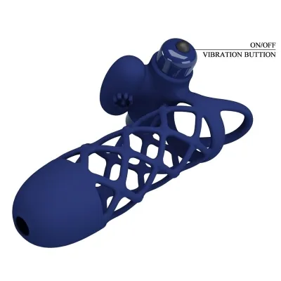 Giann Vibratorring Mit Silikonhülle Blau – Pretty Love