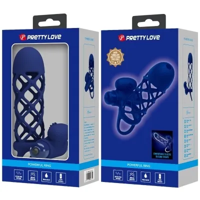 Giann Vibratorring Mit Silikonhülle Blau – Pretty Love
