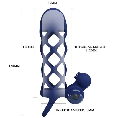 Giann Vibratorring Mit Silikonhülle Blau – Pretty Love