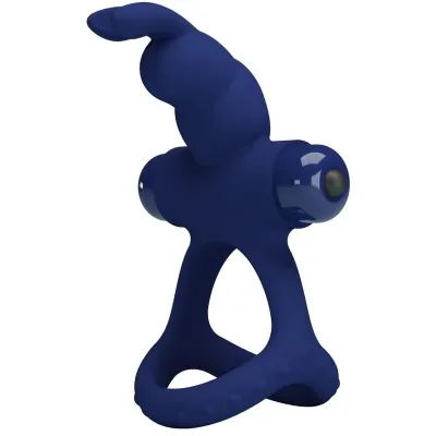 Luchito Double Vibrating Ring Rabbit Blue – Pretty Love