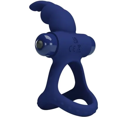 Luchito Double Vibrating Ring Rabbit Blue – Pretty Love