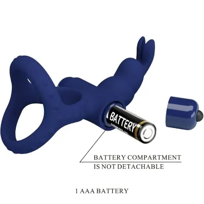 Luchito Double Vibrating Ring Rabbit Blue – Pretty Love