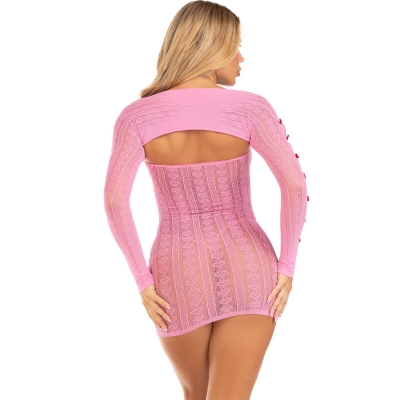 Kleid Herz & Schleifen Rosa OneSize | Leg Avenue