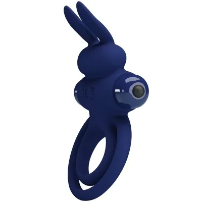 Darey Double Vibrating Ring Rabbit Blue – Pretty Love