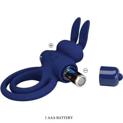 Darey Double Vibrating Ring Rabbit Blue – Pretty Love
