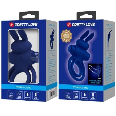 Darey Double Vibrating Ring Rabbit Blue – Pretty Love