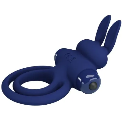 Darey Double Vibrating Ring Rabbit Blue – Pretty Love