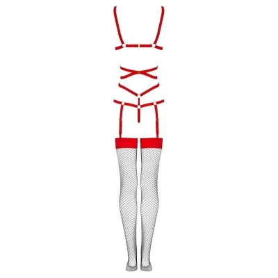Thiara Set Body + Stockings Red S/M – Livco Corsetti Fashion