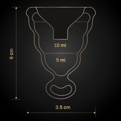Gcup Schwarze Menstruationstasse | G-Vibe