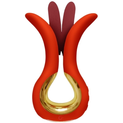 Maxi Vibrator Mit Zwei Flexiblen Spitzen Koralle | G-Vibe