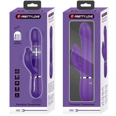 Zalin Rabbit Vibrator Beads 4 In 1 Purple | Pretty Love