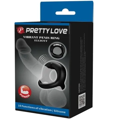 Elliott Schwarzer Vibrierender Ring – Pretty Love