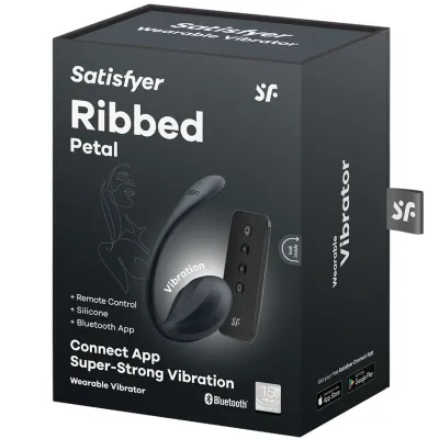 Ribbed Petal G Point Stimulator Black Free App | Satisfyer