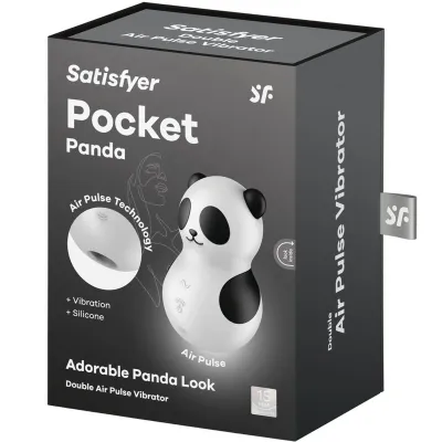 Pocket Panda Stimulator & Vibrator Black White