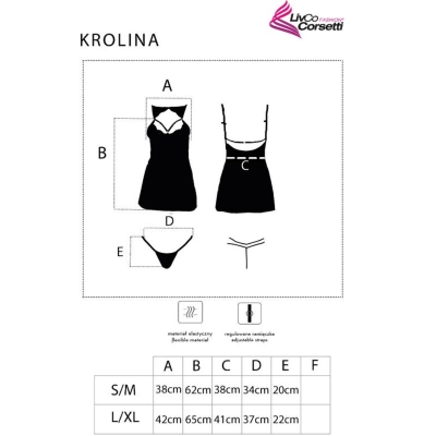 Krolina Lc 90734 Chemise + Tanga Schwarz S/M | Livco Corsetti Fashion