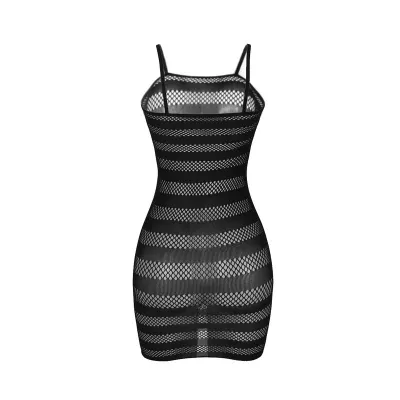 Mesh Bodystocking with Black Stripes – Subblime