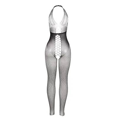 Bodystocking Mit Offenem Rücken Und Kreuzdetails Schwarz – Subblime