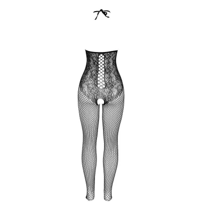 Open mesh bodystocking with halter neck and black – Subblime