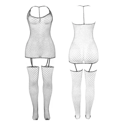 Glnzender Netz-Bodystocking – Subblime