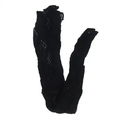 Netz-Bodystocking Mit Kleiddesign Und Blumendetails Schwarz – Subblime