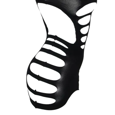 Long Sleeve Elastic Mesh Bodystocking Black – Sublime