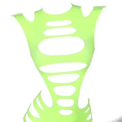 Green Long Sleeve Elastic Mesh Bodystocking – Sublime