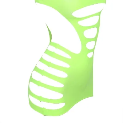 Green Long Sleeve Elastic Mesh Bodystocking – Sublime