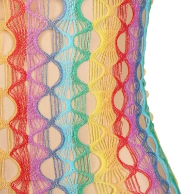 Rainbow Netz-Bodystocking Mit Freien Schultern – Subblime