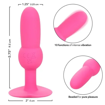 First Time Anal Plug With Bead Probe 10 Modes Pink – Calex