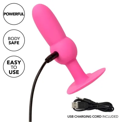 First Time Anal Plug With Bead Probe 10 Modes Pink – Calex