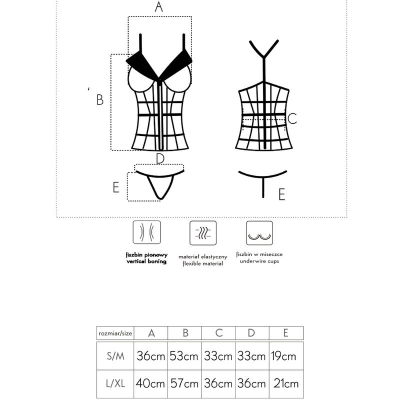 Laura Lc 20215 Korsett + String S/M | Livco Corsetti Fashion