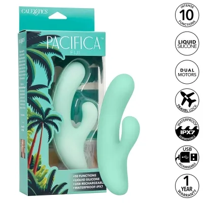 Pacifica Fiji Vibrator & EStimulator G-Spot 10 Modes Aqua | Calex