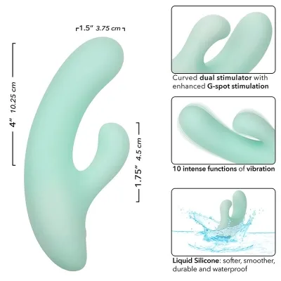 Pacifica Fiji Vibrator & EStimulator G-Spot 10 Modes Aqua | Calex