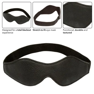 Nocturnal Eye Mask PVC Leather Black – Calex
