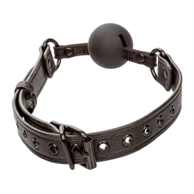 Nocturnal Ball Gag Silicone Black – Calex