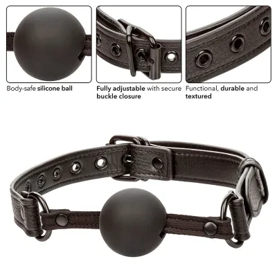 Nocturnal Ball Gag Silicone Black – Calex