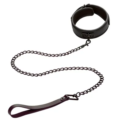 Nocturnal Leather Collar & Leash Black – Calex