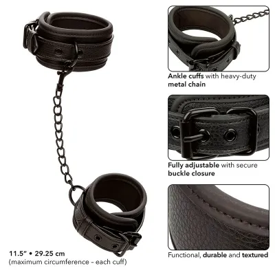 Nocturnal Fussmanschetten Leder Schwarz – Calex