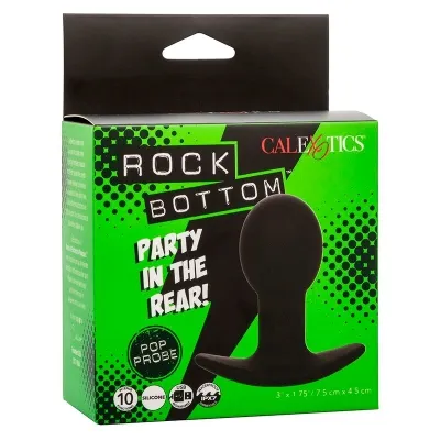 Rock Bottom Anal Plug 10 Modes Silicone Black – Calex