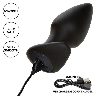 Rock Bottom Perfect Anal Plug 10 Modes Silicone Black – Calex